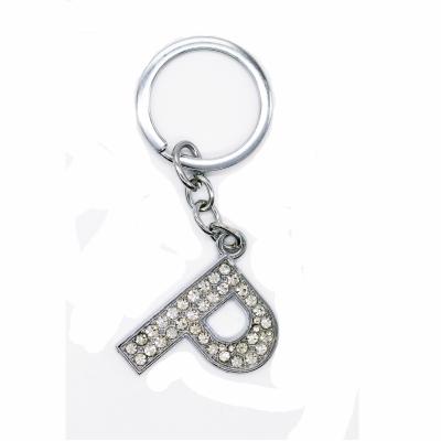 China Promotional Key Chain P English Letter Gift Alphabet Key Chain Chain for sale