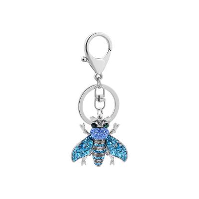 China Metal Fashion Cute Small Animal Bee Diamond-Inlaid Key Chain For Decoration Female Car Bag Key Chain for sale