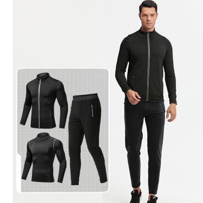 China Breathable Athletic Basics Sport Clothes Mens Set Breathable Running Set Man 3 Piece Workout Sets For Men for sale