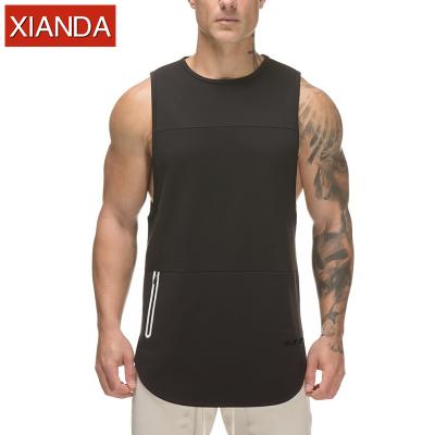 China Wholesale Breathable Tank Top Mens Fitness Gym Wear Man Fitness Vest Stringer Sleeveless OEM Custom for sale