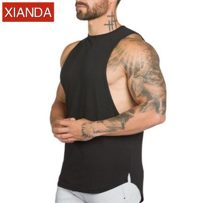 China Wholesale Breathable Tank Top Mens Fitness Gym Wear Man Fitness Vest Sleeveless Loose OEM Custom for sale