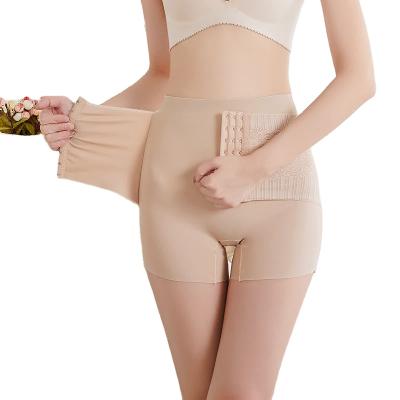 China Viable Women's Mid-waist Abdomen Belly Belly Belly Pants Postpartum Strong Ice Silk Seamless Plastic Corset Panties Body for sale