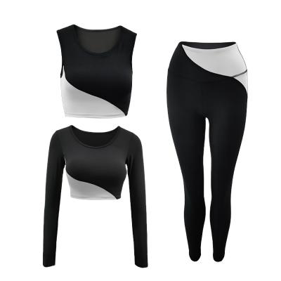 China 2021 breathable autumn and new winter yoga clothes high-waisted buttocks yoga long-sleeved pants suit for sale