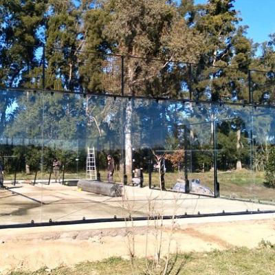 China Q235 B EXITO 2023 100% Hot Dip Galvanized Steel Poles Padel Court Cost With 12mm Toughened Glass For 10 Years Warranty for sale