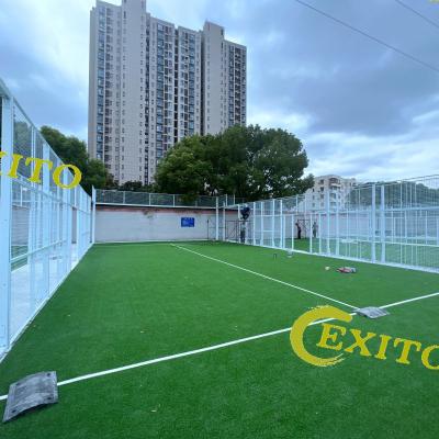 China Q235 B EXITO 100*100mm Outdoor Tennis Courts Panoramic Safety Padel Paddle Tennis Court Supplier With CE for sale