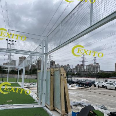 China New Design Game EXITO Hot Galvanized Steel Paddle Tennis Court Outdoor Custom Hot Panoramic Padel Tennis Court for sale