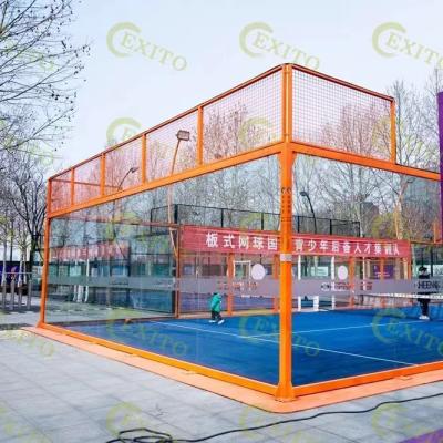 China High Quality Padel Court Factory Price EXITO Sports Paddle Scenic Tennis Court 10m*20m for sale