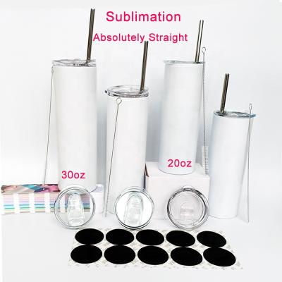 China Fast Delivery Viable 20 oz Sublimation Straight Tumbler 20 oz Skinny Straight Tumbler Blank With Lid for sale