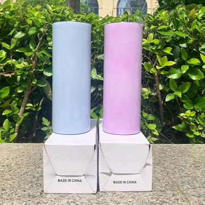 China 20oz Stainless Steel Sublimation Tumbler UV Color Changing Tumbler High Quality Viable UV Lean Changing Tumbler for sale