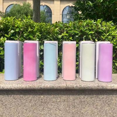 China Newest 20oz UV Color Changing Tumbler Sublimation Skinny Tumbler Stainless Steel UV Changing Tumbler for sale