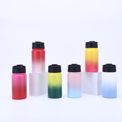 China Sustainable Factory Rts Custom 12 oz Double Wall Water Bottle Wide Mouth Stainless Steel Water Bottle With Lid for sale