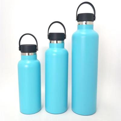 China Fast Delivery 350ml 500ml 600ml Sports Stainless Steel Viable Narrow Water Bottle Custom Logo With Lid for sale