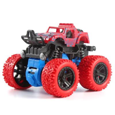 China Diecast Toy 1:36 Graffiti 4 big wheel double drive inertia car  cross country cartoon car model toy model exploded for sale