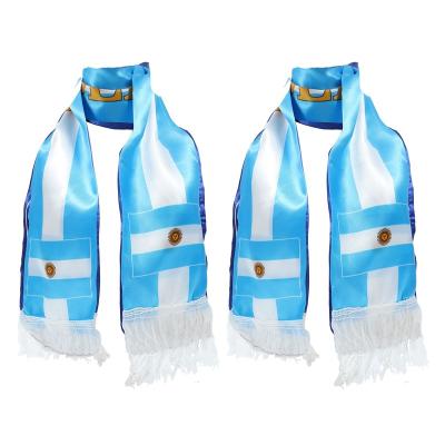 China Breathable L&J Shoe Scarf Knit Custom Team Fan Scarfs Sports Championship World Soccer Flag National Cup Games Scarves Shawls for sale