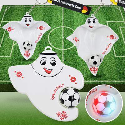 China 2022 World Cup Casual/Sports Mascot Shoe L&J Key Chain Pendant Coat With Lights Soccer Decorate Key Chain Soccer Fan Promotional Key Chain for sale