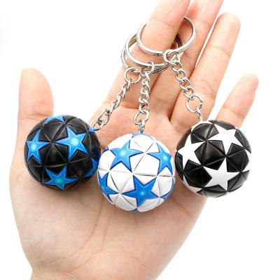 China European Souvenir Gifts Promotion Cup Football Artificial Leather Key Ring Match Ball Key Chains Lucky Key Chain In Scoring Purposes for sale