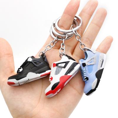 China Men's Car Key Pattern Creative Trendy Ornaments 3D Three-dimensional Blue Sneaker Key Chain 3D Pendant Shoe Souvenir Gifts Promotion L&J for sale