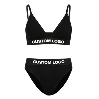 China Custom L&J Pump Shoe Sexy Ladies Bralette Mesh Logo Two Piece Transparent Bra Brief Sets Letter Print Bras Thong Panty Set For Woman for sale