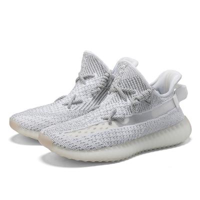 China Cushioning Wholesale L&J Shoe Yeezy 350 Breathable Jogging Knitting Sneaker Men Sports Shoes Cushion Casual Thoughtful Shoes for sale