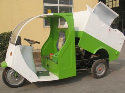 China Single Seat Dual 1000W Green Power small garbage collection vehicles for Cleaning for sale