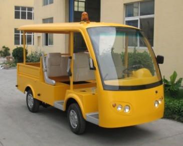 China Four Seat 4.2 KW 450 KG Loading Capacity Electric Utility Truck of Cargo Truck with Roof for sale