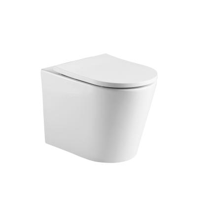 China ANBI Modern Rimless Dual-Flow Water Closet Wash Down Toilet With Sanitary Equipment for sale