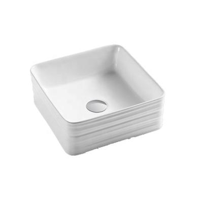 China Hot Selling ANBI Square Fully Concealed Art Basin Bathroom Sinks Repair Basin for Housing and Apartment House for sale