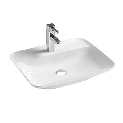 China ANBI Rectangular Ceramic Thin Edge Countertop Lavatory Bathroom Fully Concealed Repair Sinks for sale