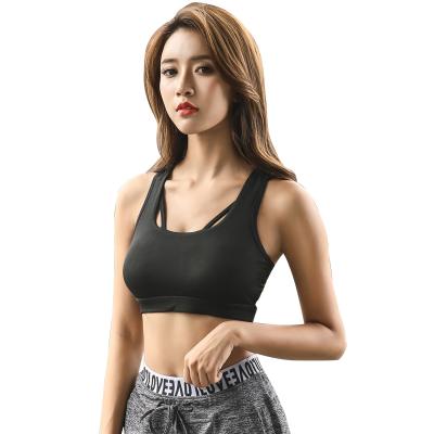 China Breathable Sports Bras Womens Gym Wear Yoga Crop Top High Impact for sale