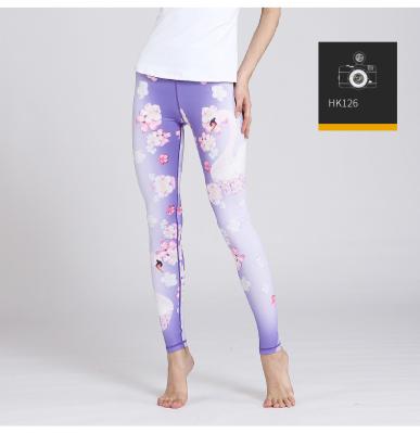 China Women's 3D Printed Pattern Breathable Gym Leggings Butt Crac! crack! yoga pants for sale