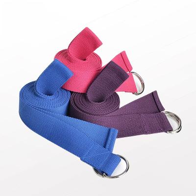 China Polyester +Cotton Yoga Strap Yoga Belt Resistance Band for sale