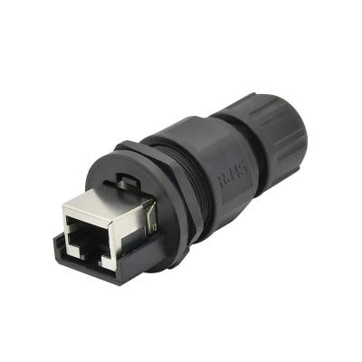 China Zet het CuZnpa66 Waterdichte Rj45 Comité Hefboom8p8c Waterdichte Rj45 Schakelaar op Te koop