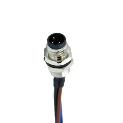 China IP67 5A M8 Waterproof Connector 2 - 19 Pins 24-20AWG Phosphor Bronze Connector Terminal for sale