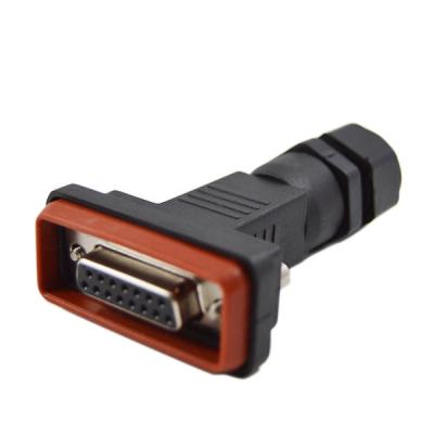 China conector SECUNDÁRIO impermeável do Pin IP67 15 D do conector industrial dos ethernet 7A à venda