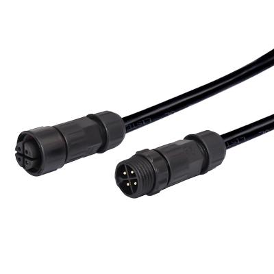 China Openlucht LEIDENE Verlichtings Mannelijke Vrouwelijke Waterdichte Schakelaar, 8.5mm 4 Pin Cable Connector Te koop