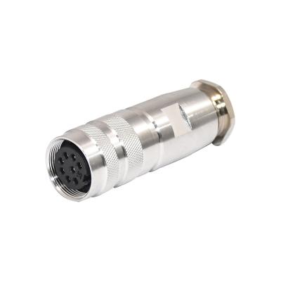 China connector M16 8 pin copper metal assembly type plug car airbag connector for sale