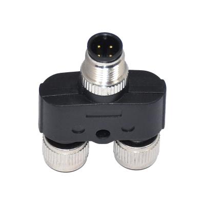 China Y Type 8 Pin M12 Waterproof Connector 17P For Splitter Cable for sale