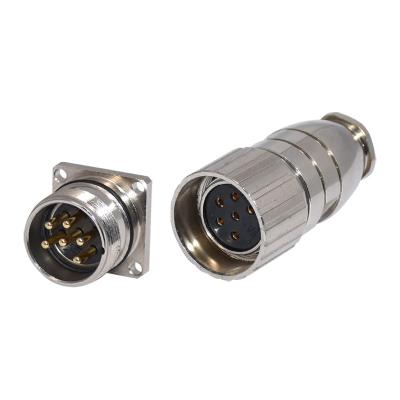 China M23 Straight CuZn Waterproof Female Connector PA66 Threaded Coupling for sale