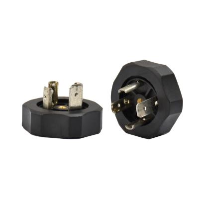 China PVC PUR Solenoid Valve Circular Plastic Connectors Type A 3 Pe Base for sale