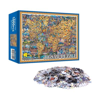 China Custom DIY TOY High Quality Jigsaw Puzzle 1000 Pieces Large Cardboard Jigsaw Puzzle For Adults for sale