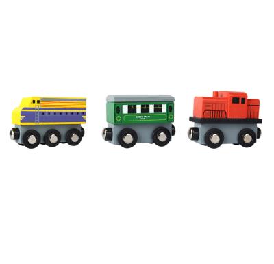 China 2021 New Arrival Magnetic Set Wooden Train Toy Many Material Eco-friendly For Kids Railway Train for sale