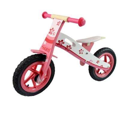 China 2021 High Quality Kids Wooden Balance Bike Hardwood And En71 Certificate Kids Wooden Bike AT11323 for sale