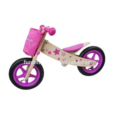 China Ride On Popular Wooden Balance Bike Wooden Toy 2021 Fashion Kids Play Bike 10129 for sale