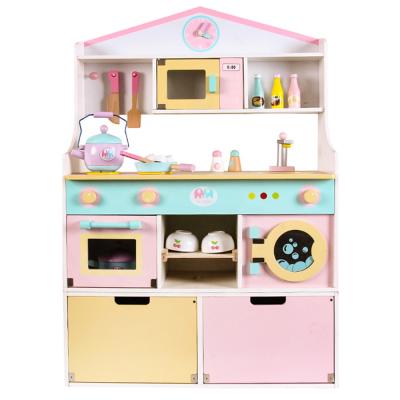 China New Design Wooden Pretend Play Kitchen Kids Wooden Toy Play Set Children Toy for sale