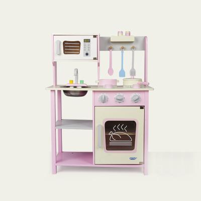 China New Arrival Mini Kid Baby Wooden Toys Kitchen Play Set Eco-friendly Material Girls Pretend Play For Children for sale