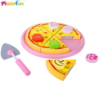 China Kitchen Play Set New Products Pretend To Play Wooden Pizza Toys For Children AT11133 for sale