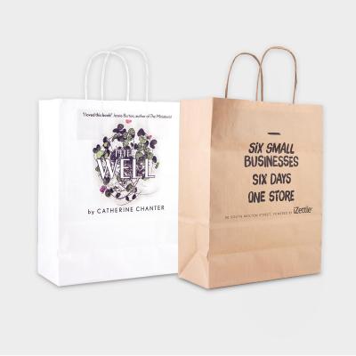 China Wholesale Recycled Reclycled Printing Custom Fashion Kraft Paper Bag for sale