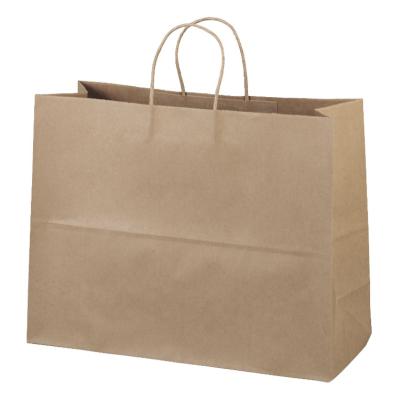 China Recyclable Eco Friendly Customized Logo Branded Promotional Kraft Paper Bag For Shopping for sale