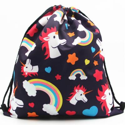 China Custom Drawstring Gift Bags Polyester Drawstring Backpack Bags 210D Cotton Canvas Drawstring Bags for sale