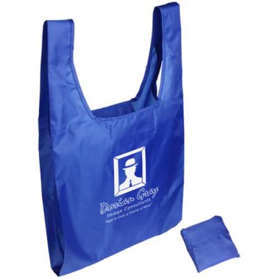 China Tote Bag Customized Cheap Polyester Folding Tote Bag Reusable Shopping Bag for sale